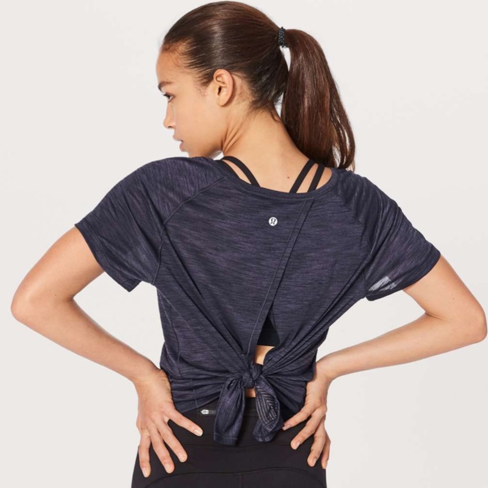 lululemon athletica Navy Blue Tie-Back Top